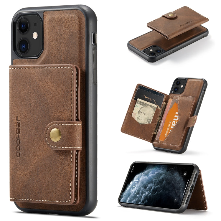 JEEHOOD Retro Magnetic Detachable Protective Case with Wallet & Card Slot & Holder, For iPhone 8 Plus & 7 Plus, For iPhone SE 2022 / SE 2020 & 8 & 7, For iPhone X / XS, For iPhone XR, For iPhone XS Max, For iPhone 11 Pro, For iPhone 11                 ...