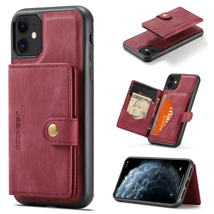 JEEHOOD Retro Magnetic Detachable Protective Case with Wallet & Card Slot & Holder, For iPhone 8 Plus & 7 Plus, For iPhone SE 2022 / SE 2020 & 8 & 7, For iPhone X / XS, For iPhone XR, For iPhone XS Max, For iPhone 11 Pro, For iPhone 11                 ...