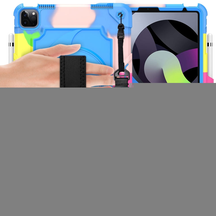 360 Degree Rotation Turntable Contrast Color Robot Shockproof Silicone + PC Protective Case with Holder, For iPad Air 2022 / 2020 10.9 / Pro 11 (2020), For iPad 10.2 / 10.2 (2020) / Pro 10.5