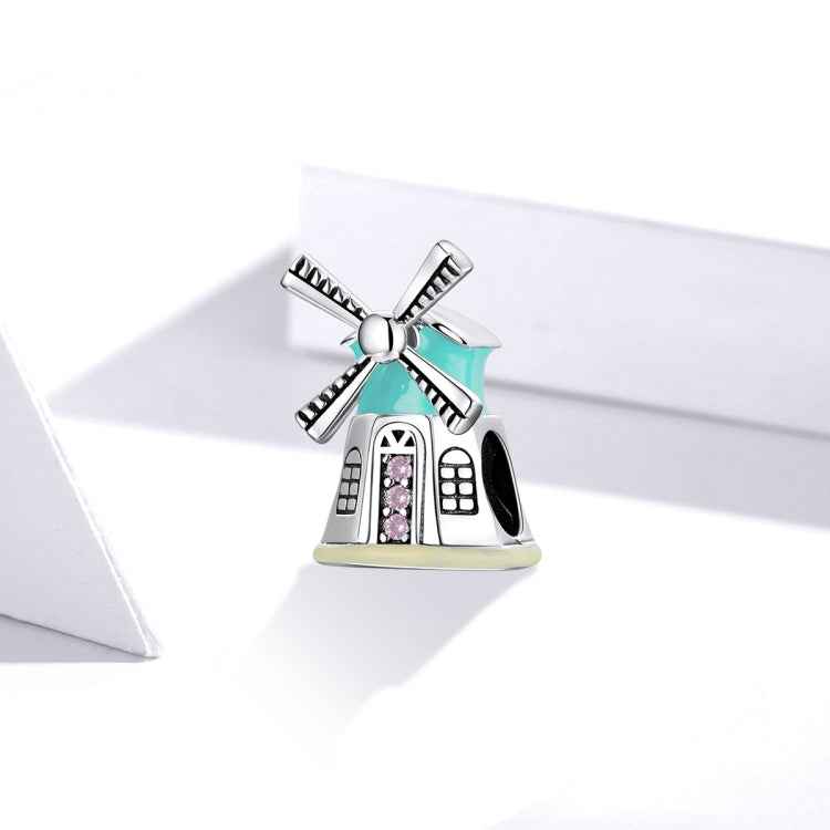 S925 Sterling Silver Dutch Windmills Beads DIY Bracelet Necklace Accessories