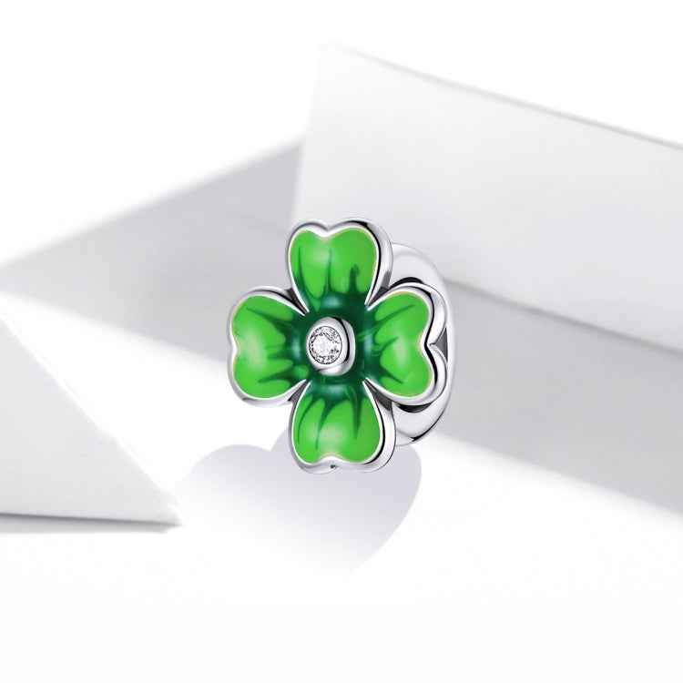 S925 Sterling Silver Lucky Clover Beads DIY Bracelet Necklace Accessories