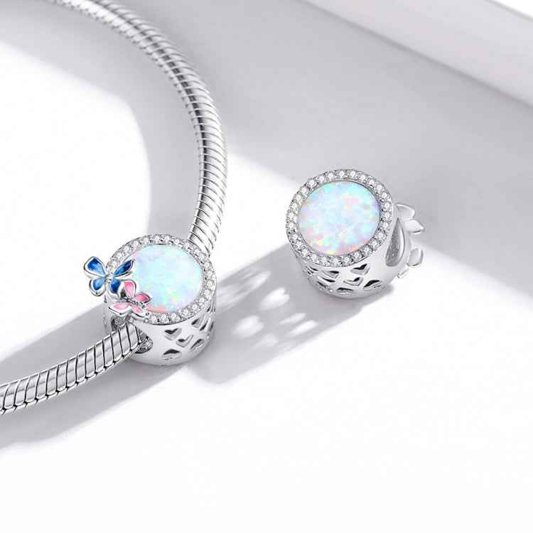 S925 Sterling Silver Butterfly Spring Beads DIY Bracelet Necklace Accessories