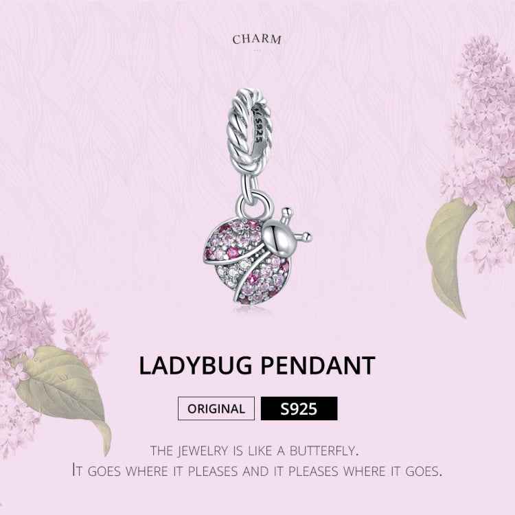 S925 Sterling Silver Ladybug Pendant DIY Bracelet Necklace Accessories