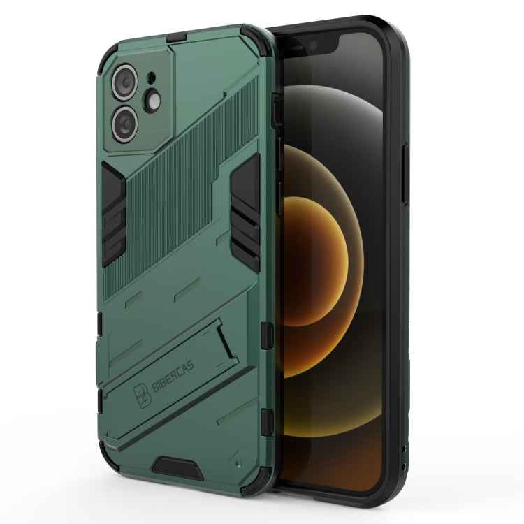 Punk Armor 2 in 1 PC + TPU Shockproof Case with Invisible Holder, For iPhone 12 mini, For iPhone 12, For iPhone 12 Pro, For iPhone 12 Pro Max, For iPhone 11 Pro, For iPhone 11