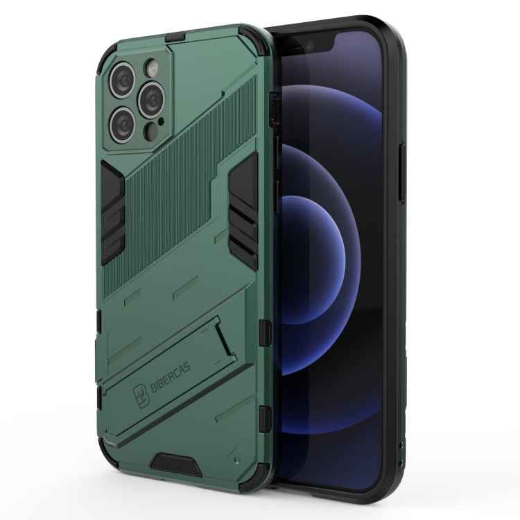 Punk Armor 2 in 1 PC + TPU Shockproof Case with Invisible Holder, For iPhone 12 mini, For iPhone 12, For iPhone 12 Pro, For iPhone 12 Pro Max, For iPhone 11 Pro, For iPhone 11