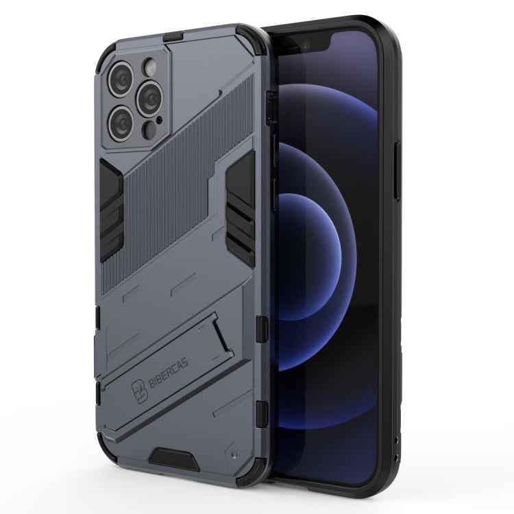Punk Armor 2 in 1 PC + TPU Shockproof Case with Invisible Holder, For iPhone 12 mini, For iPhone 12, For iPhone 12 Pro, For iPhone 12 Pro Max, For iPhone 11 Pro, For iPhone 11