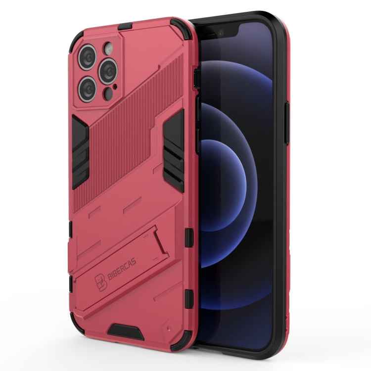 Punk Armor 2 in 1 PC + TPU Shockproof Case with Invisible Holder, For iPhone 12 mini, For iPhone 12, For iPhone 12 Pro, For iPhone 12 Pro Max, For iPhone 11 Pro, For iPhone 11