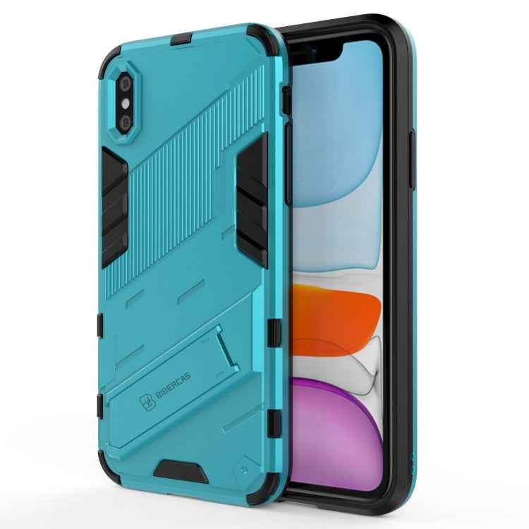 Punk Armor 2 in 1 PC + TPU Shockproof Case with Invisible Holder, For iPhone 11 Pro Max, For iPhone X / XS, For iPhone XR, For iPhone XS Max, For iPhone 6 & 6s, For iPhone 6 Plus & 6s  Plus
