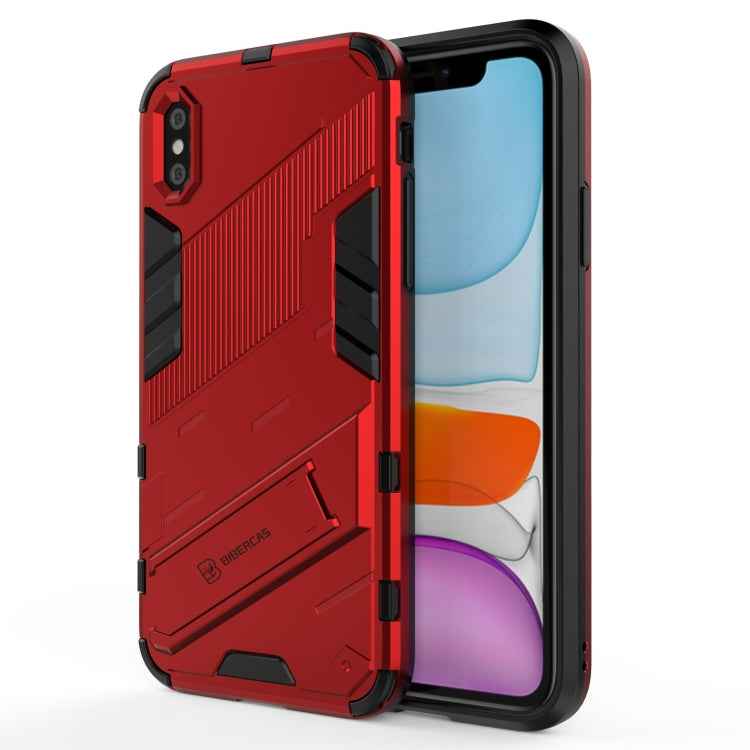 Punk Armor 2 in 1 PC + TPU Shockproof Case with Invisible Holder, For iPhone 11 Pro Max, For iPhone X / XS, For iPhone XR, For iPhone XS Max, For iPhone 6 & 6s, For iPhone 6 Plus & 6s  Plus