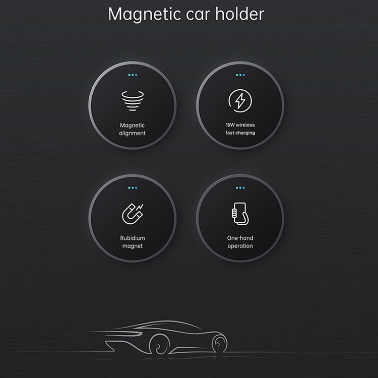 JOYROOM JR-ZS240 15W Max Car Magnetic Wireless Charge Holder, JR-ZS240