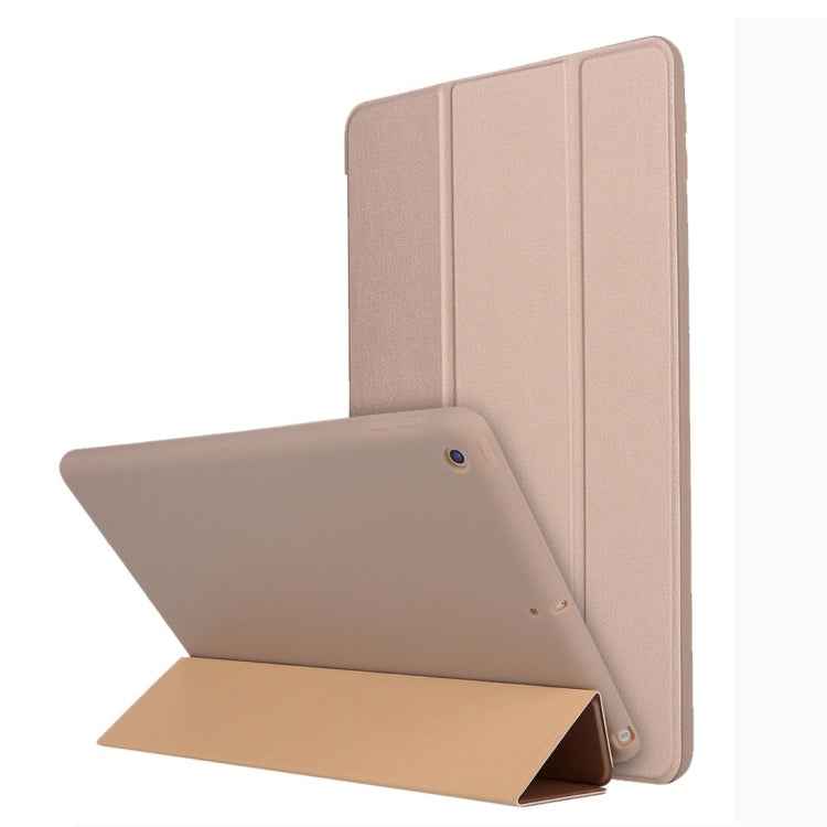 For iPad 10.2 inch TPU Horizontal Flip Leather Case, with Three-folding Holder
