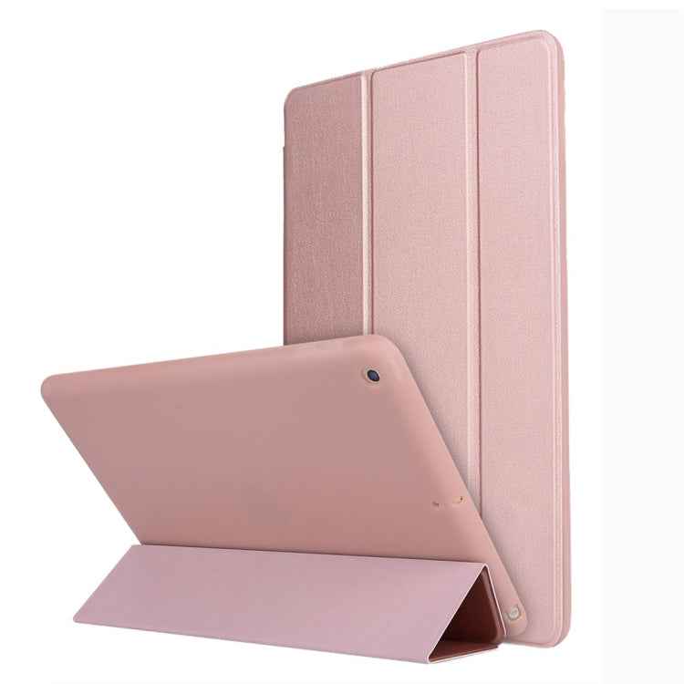 For iPad 10.2 inch TPU Horizontal Flip Leather Case, with Three-folding Holder