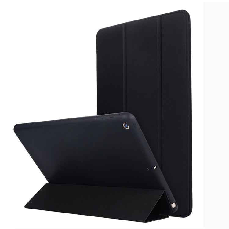 For iPad 10.2 inch TPU Horizontal Flip Leather Case, with Three-folding Holder