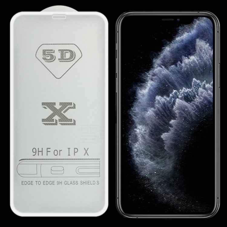 9H 5D Full Glue Full Screen Tempered Glass Film, For iPhone XS Max / 11 Pro Max (White) (1 PC), For iPhone X / XS 11 Pro (White) (1 PC), For iPhone XR / 11 (White) (1 PC)