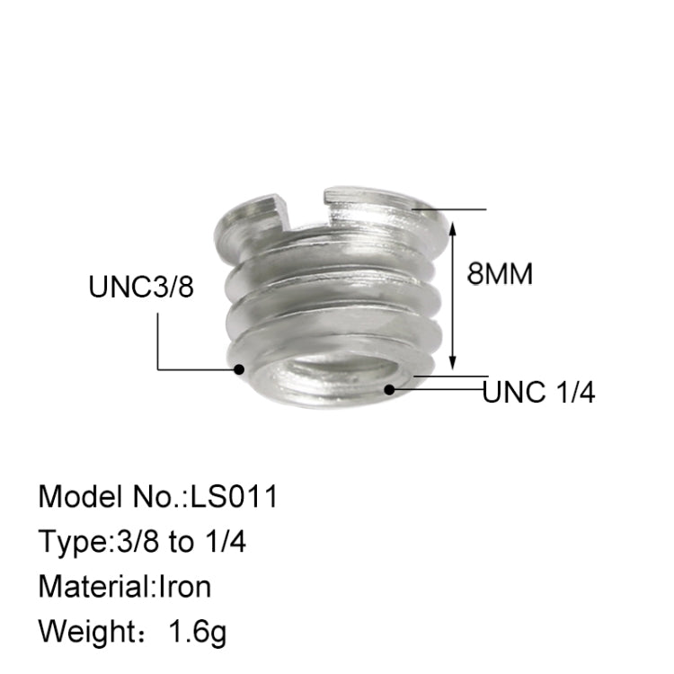 BEXIN LS011 2 PCS Camera Screw 1/4 to 3/8 Conversion Screws