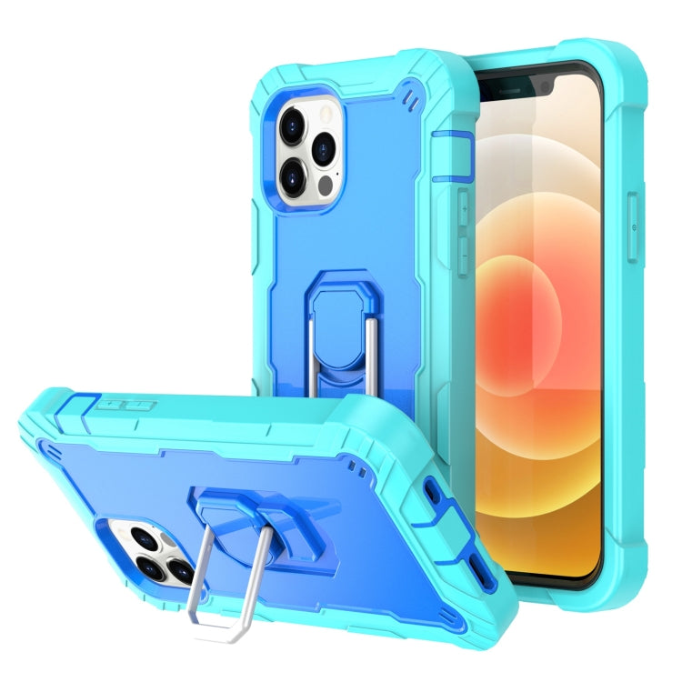 PC + Rubber 3-layers Shockproof Protective Case with Rotating Holder, For iPhone 12 Mini, For iPhone 12 / 12 Pro, For iPhone 12 Pro Max