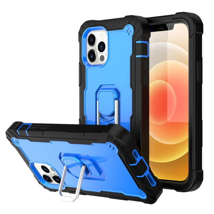 PC + Rubber 3-layers Shockproof Protective Case with Rotating Holder, For iPhone 12 Mini, For iPhone 12 / 12 Pro, For iPhone 12 Pro Max