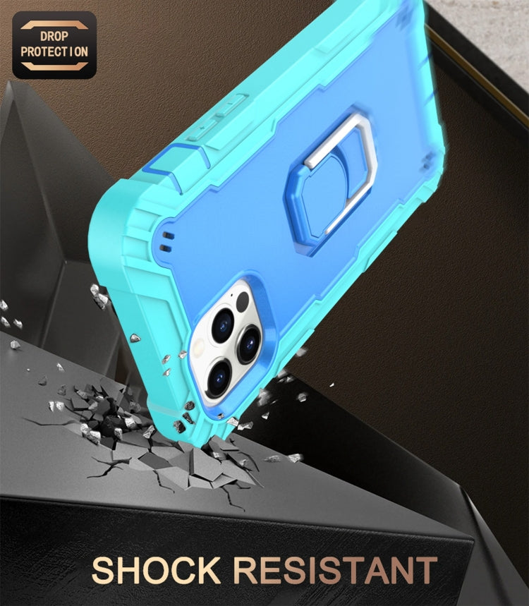 PC + Rubber 3-layers Shockproof Protective Case with Rotating Holder, For iPhone 12 Mini, For iPhone 12 / 12 Pro, For iPhone 12 Pro Max