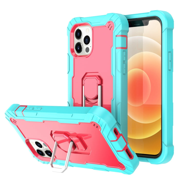 PC + Rubber 3-layers Shockproof Protective Case with Rotating Holder, For iPhone 12 Mini, For iPhone 12 / 12 Pro, For iPhone 12 Pro Max