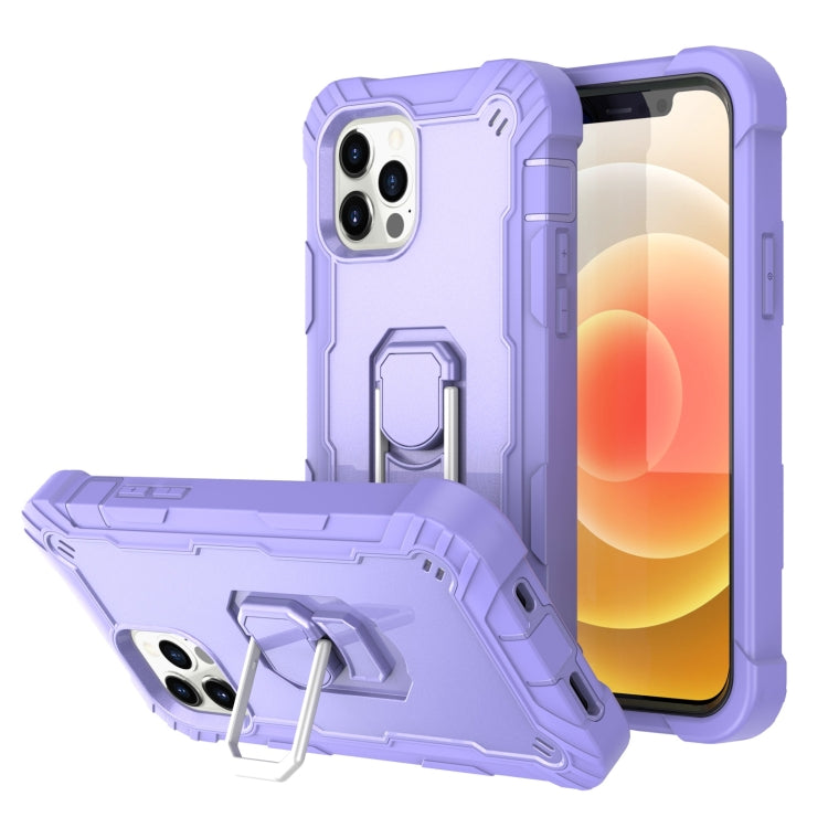 PC + Rubber 3-layers Shockproof Protective Case with Rotating Holder, For iPhone 12 Mini, For iPhone 12 / 12 Pro, For iPhone 12 Pro Max