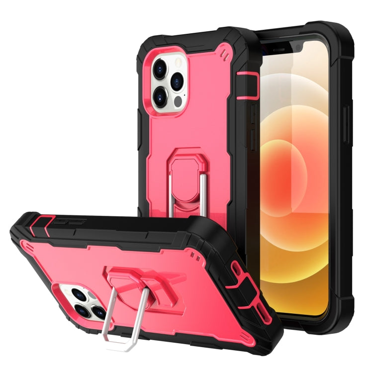PC + Rubber 3-layers Shockproof Protective Case with Rotating Holder, For iPhone 12 Mini, For iPhone 12 / 12 Pro, For iPhone 12 Pro Max