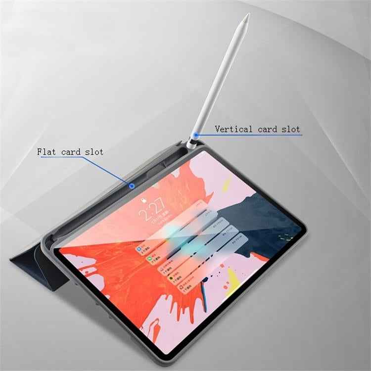 For iPad 10.2 Litchi Texture Horizontal Flip Leather Case with Three-folding Holder & Pen Slot