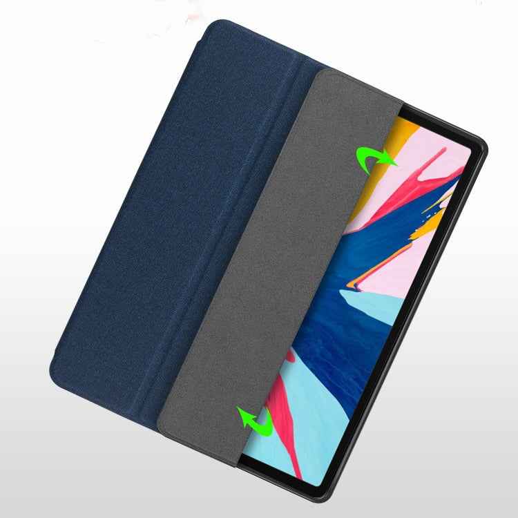 For iPad 10.2 Litchi Texture Horizontal Flip Leather Case with Three-folding Holder & Pen Slot