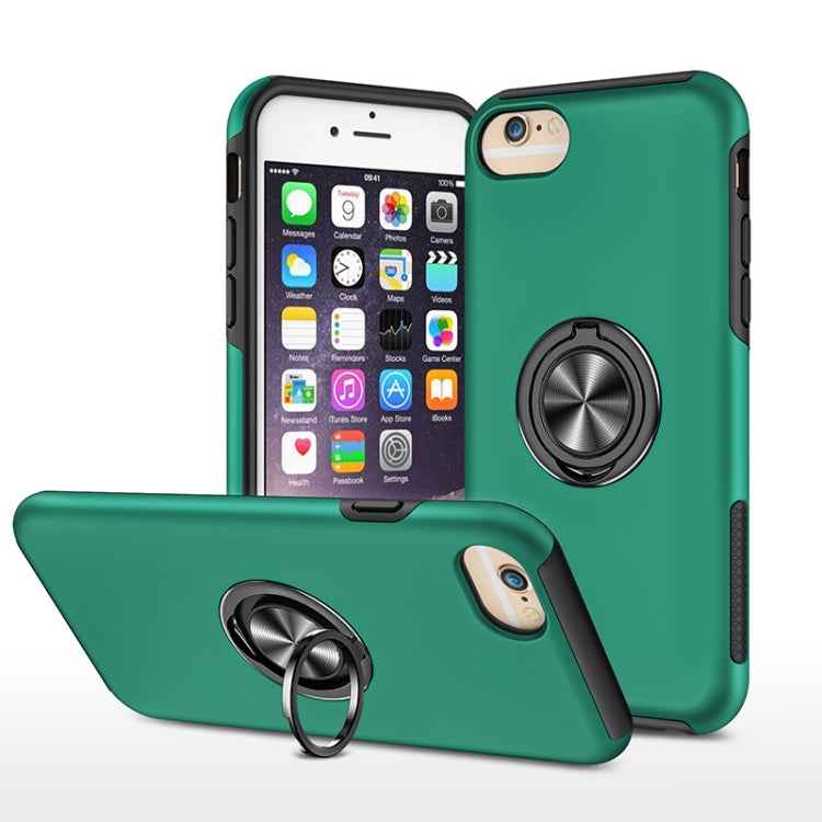 PC + TPU Shockproof Magnetic Protective Case with Invisible Ring Holder, For iPhone 6, For iPhone 6 Plus, For iPhone SE 2022 / SE 2020 / 8 / 7, For iPhone 8 Plus / 7 Plus, For iPhone XS / X, For iPhone XR, For iPhone XS Max, For iPhone 11