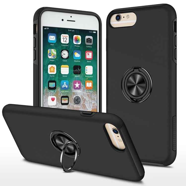 PC + TPU Shockproof Magnetic Protective Case with Invisible Ring Holder, For iPhone 6, For iPhone 6 Plus, For iPhone SE 2022 / SE 2020 / 8 / 7, For iPhone 8 Plus / 7 Plus, For iPhone XS / X, For iPhone XR, For iPhone XS Max, For iPhone 11