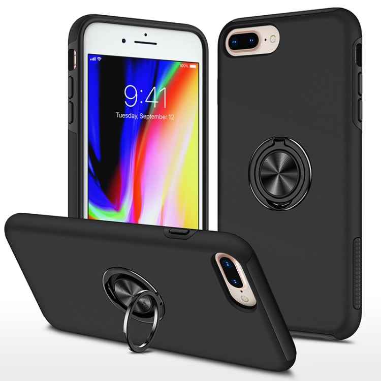 PC + TPU Shockproof Magnetic Protective Case with Invisible Ring Holder, For iPhone 6, For iPhone 6 Plus, For iPhone SE 2022 / SE 2020 / 8 / 7, For iPhone 8 Plus / 7 Plus, For iPhone XS / X, For iPhone XR, For iPhone XS Max, For iPhone 11