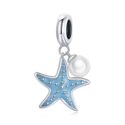 S925 Sterling Silver Starfish Pendant DIY Bracelet Necklace Accessories