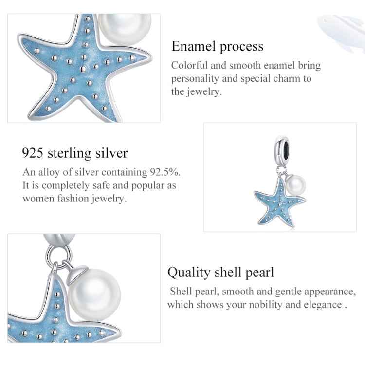 S925 Sterling Silver Starfish Pendant DIY Bracelet Necklace Accessories