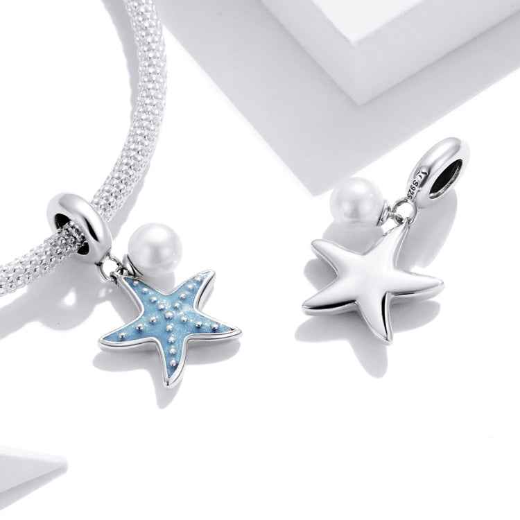 S925 Sterling Silver Starfish Pendant DIY Bracelet Necklace Accessories