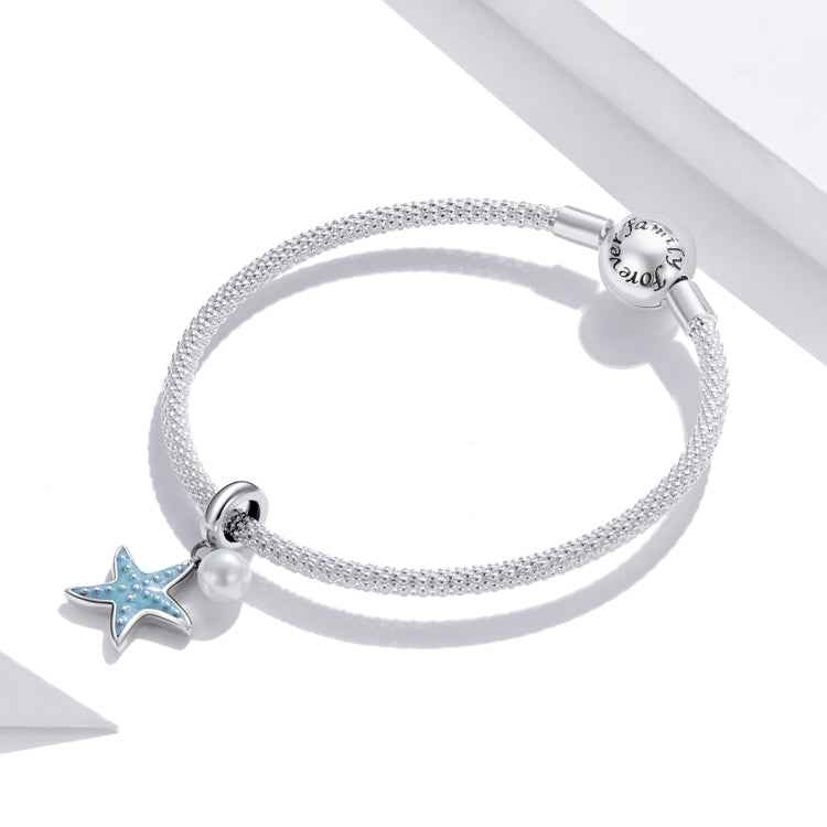 S925 Sterling Silver Starfish Pendant DIY Bracelet Necklace Accessories