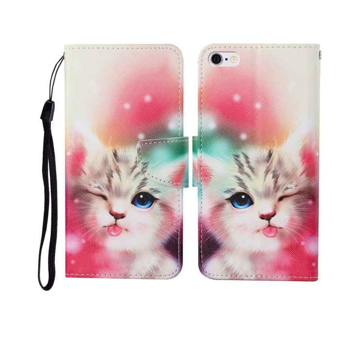 Painted Pattern Horizontal Flip Leathe Case, For iPhone 6, For iPhone 6 Plus, For iPhone 7 Plus
