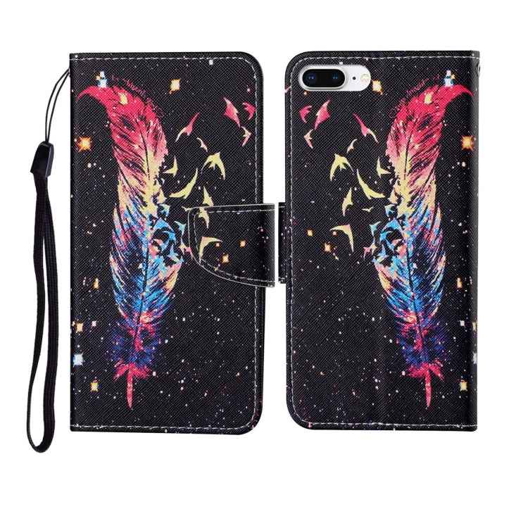 Painted Pattern Horizontal Flip Leathe Case, For iPhone 6, For iPhone 6 Plus, For iPhone 7 Plus