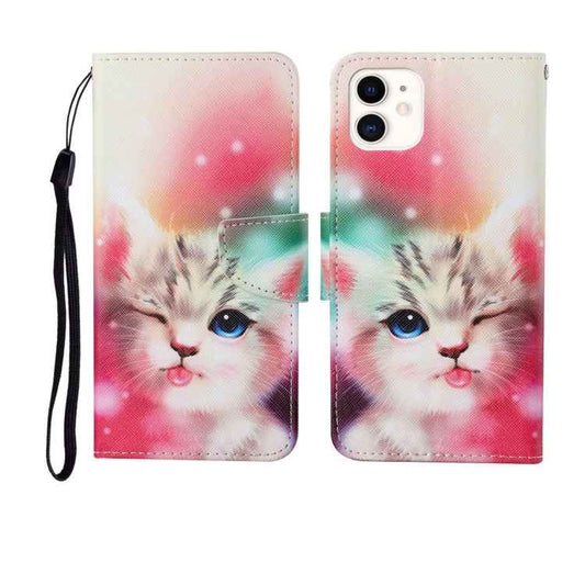 Painted Pattern Horizontal Flip Leathe Case, For iPhone 11, For iPhone 11 Pro, For iPhone 11 Pro Max