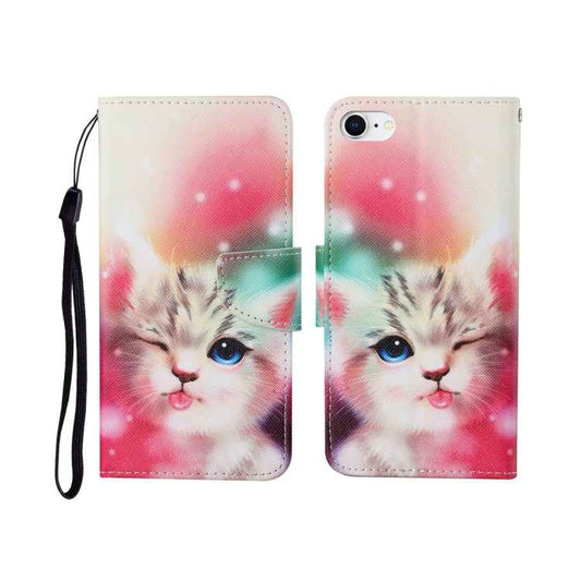 Painted Pattern Horizontal Flip Leathe Case, For iPhone SE (2020)/ 7 /8, For iPhone X, For iPhone XR