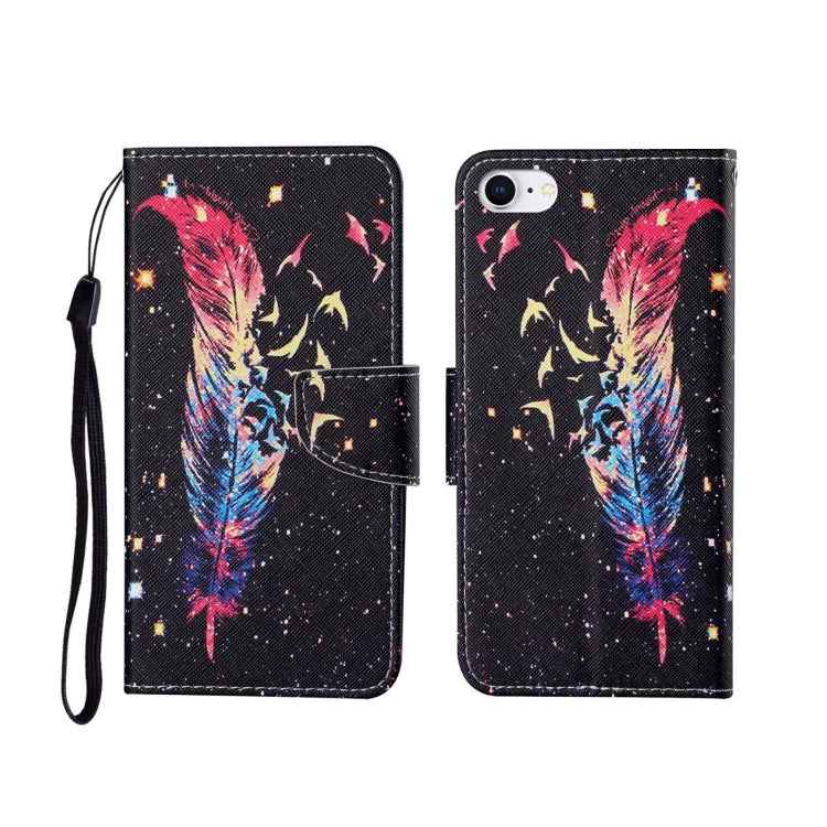 Painted Pattern Horizontal Flip Leathe Case, For iPhone SE (2020)/ 7 /8, For iPhone X, For iPhone XR