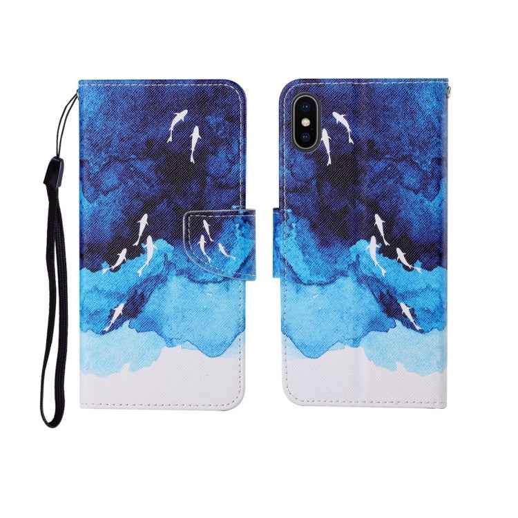 Painted Pattern Horizontal Flip Leathe Case, For iPhone SE (2020)/ 7 /8, For iPhone X, For iPhone XR