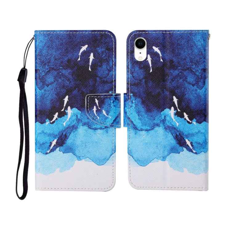 Painted Pattern Horizontal Flip Leathe Case, For iPhone SE (2020)/ 7 /8, For iPhone X, For iPhone XR