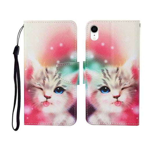 Painted Pattern Horizontal Flip Leathe Case, For iPhone XS Max