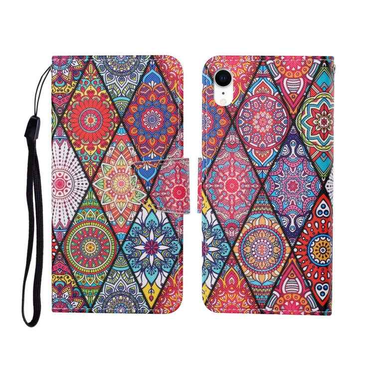 Painted Pattern Horizontal Flip Leathe Case, For iPhone XS Max
