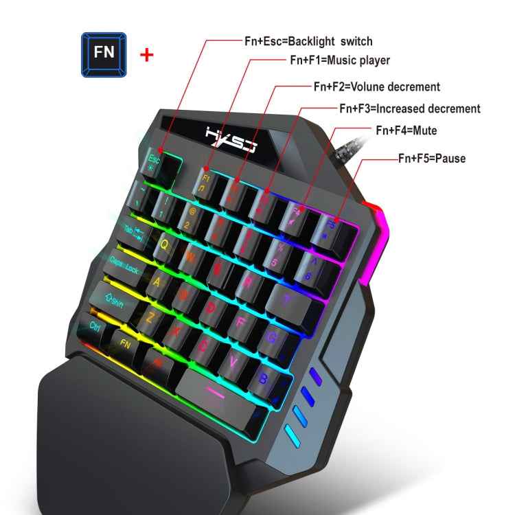 HXSJ P6+V100+A883 Keyboard Mouse Converter + One-handed Keyboard + Gaming Mouse Set
