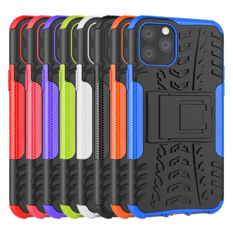 Tire Texture TPU + PC Shockproof Case with Holder, For iPhone 11 Pro, For iPhone 11