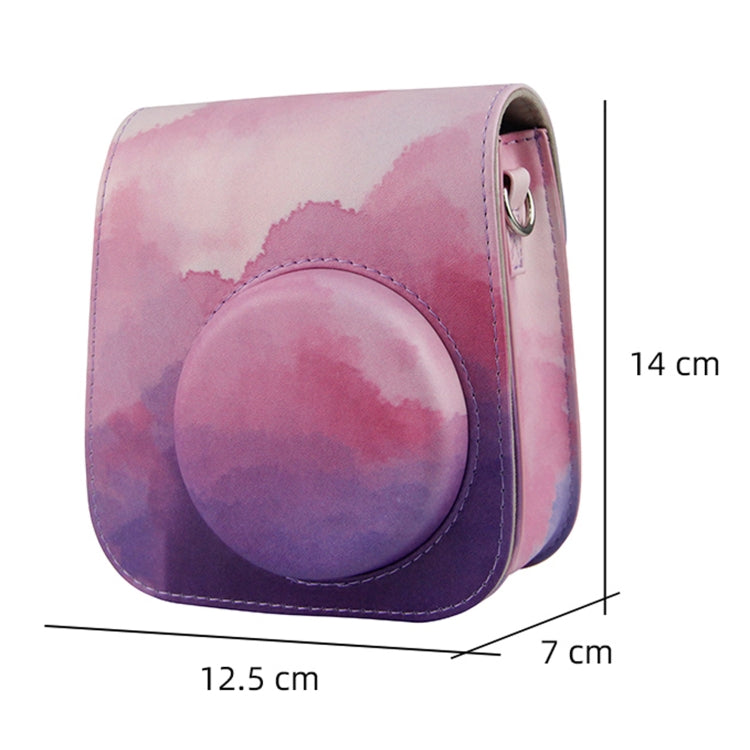 Painted Series Camera Bag with Shoulder Strap for Fujifilm Instax mini 11, For Fujifilm Instax mini 11(Fantasy Cloud), For Fujifilm Instax mini 11(Blue Pastel), For Fujifilm Instax mini 11(Oil Paint), For Fujifilm Instax mini 11(Light Pink Hand-painted...