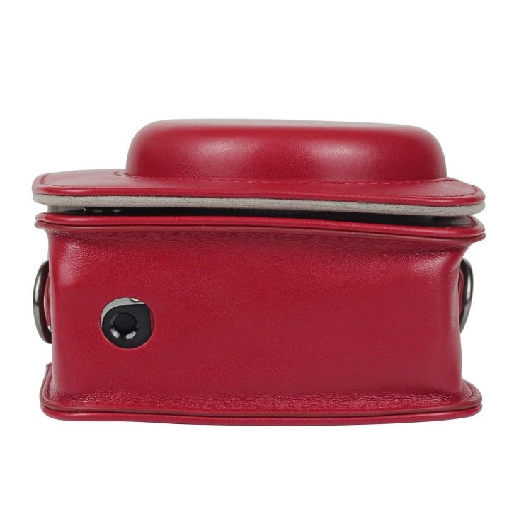 Solid Color PU Camera Bag with Shoulder Strap for Fujifilm Instax mini 90, For Fujifilm Instax mini 90