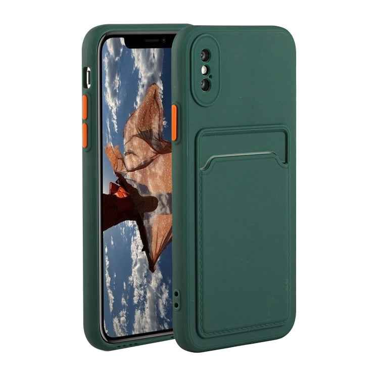Card Slot Design Shockproof TPU Protective Case, For iPhone 12 Pro Max, For iPhone X / XS, For iPhone XR, For iPhone XS Max