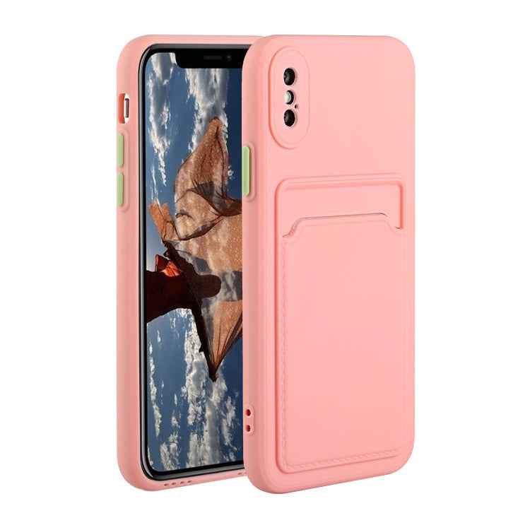Card Slot Design Shockproof TPU Protective Case, For iPhone 12 Pro Max, For iPhone X / XS, For iPhone XR, For iPhone XS Max