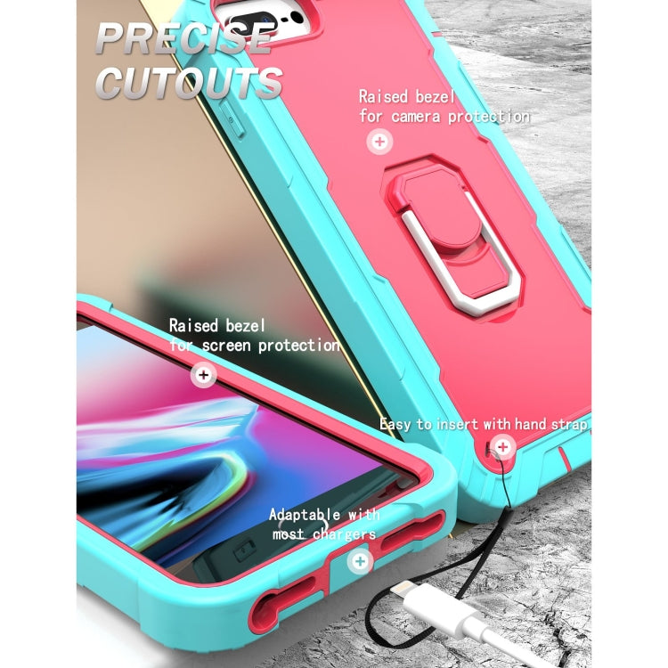 PC + Rubber 3-layers Shockproof Protective Case with Rotating Holder, For iPhone 8 Plus / 7 Plus, For iPhone 11, For iPhone 11 Pro, For iPhone 11 Pro Max